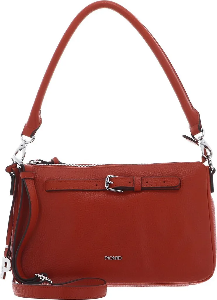 Petit sac à épaule Picard Amazing en cuir souple terracotta ajustable