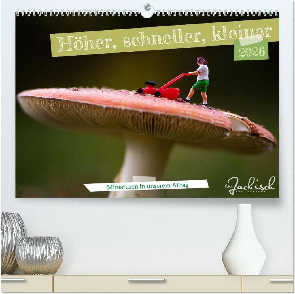 Höher, schneller, kleiner - Miniaturen in unserem Alltag (hochwertiger Premium Wandkalender 2026 DIN A2 quer), Kunstdruck in Hochglanz
