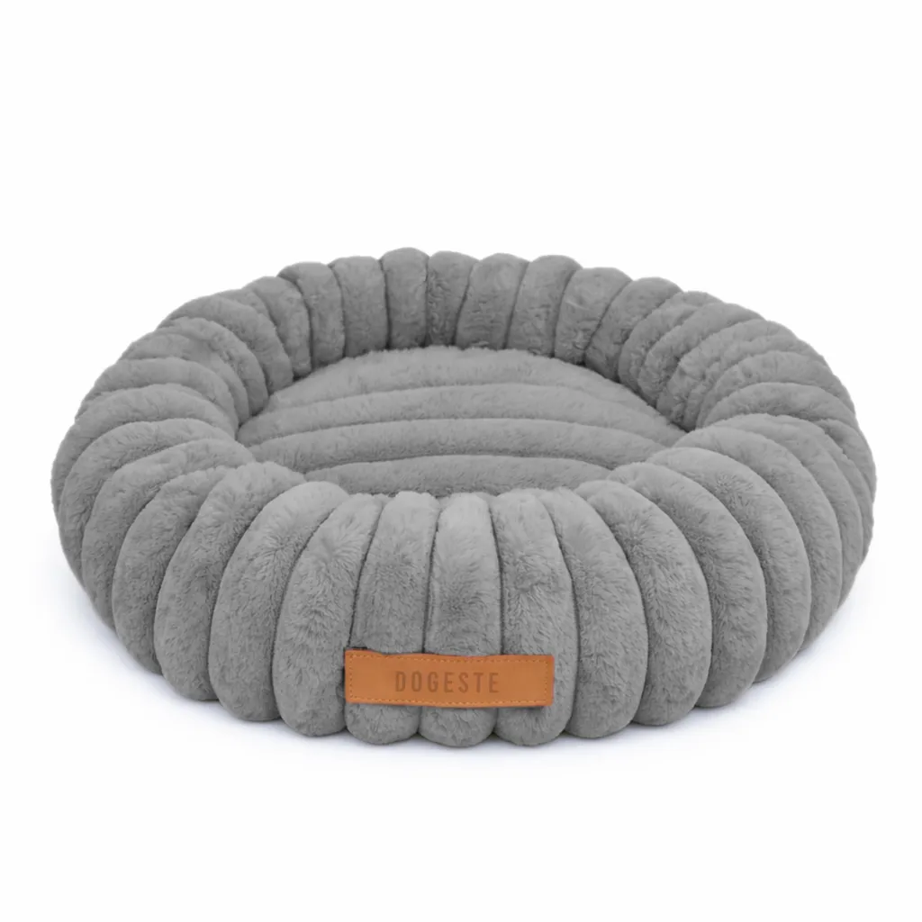 Dogeste Donut cuccia per cane 60 cm rotonda, cuscino morbido e soffice, lavabile, fondo antiscivolo - 4