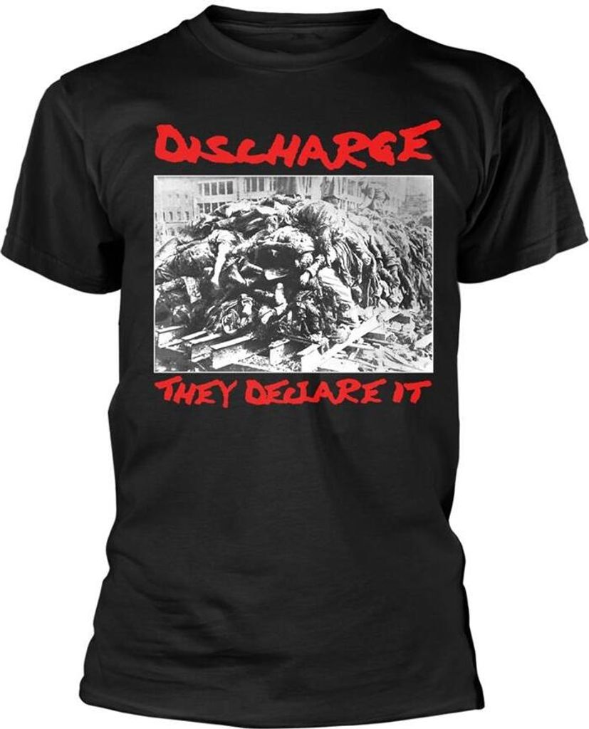Discharge - "They Declare It" T-Shirt für Herren/Damen Uni PH3511 (M) (Schwarz)