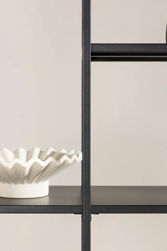 Bibliothèque ElAlto noire 6 étagères - Meuble de rangement robuste 180cm - 10
