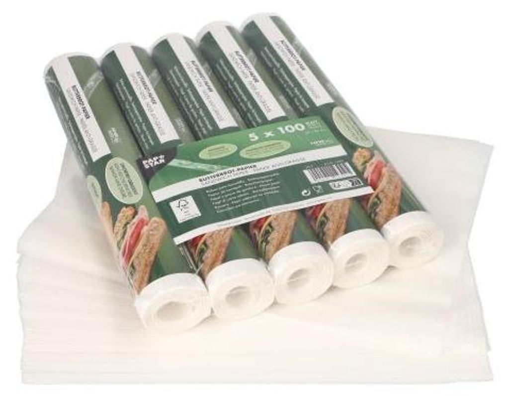 500 feuilles de papier à beurre 25 cm x 30 cm blanc Image du produit 