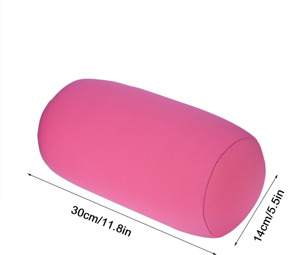 Micro Mini Microbead Back Cushion Roll Pillow Travel Home Schlafen Hals Unterstützung Rosa