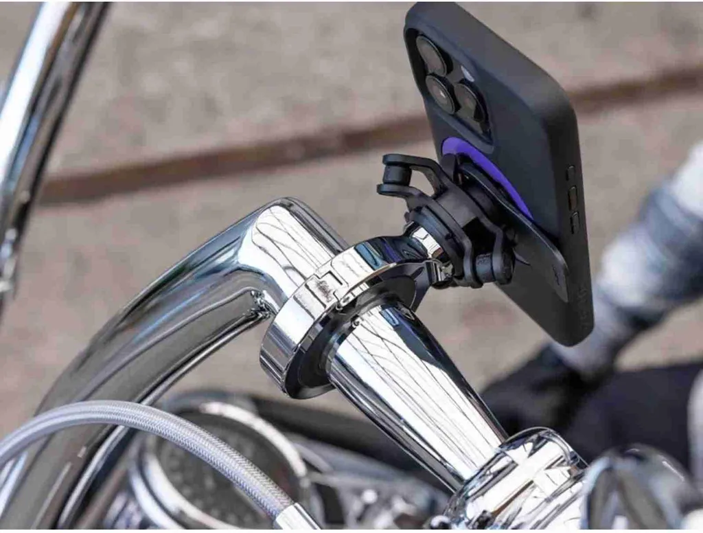 Support Moto Quad Lock Chrome avec Verrouillage de Sécurité Double Étage