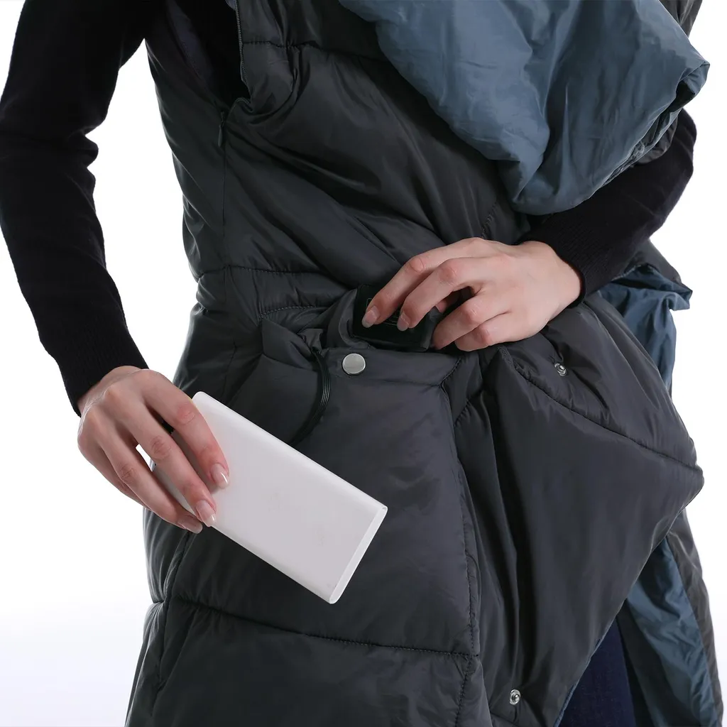 Gilet Riscaldato USB Lino Deco Design 132cm | Look Invernale Urbano