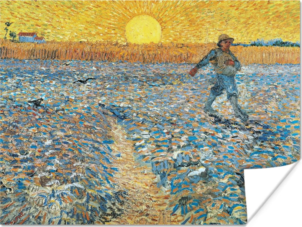 MuchoWow Poster Der Sämann - Vincent van Gogh 160x120 cm - Foto Plakat