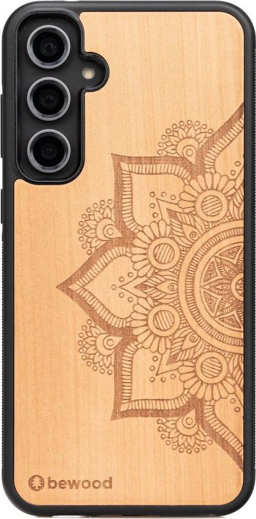 Bewood Holzhülle für Samsung Galaxy S23 FE MANDALA APFELBAUM