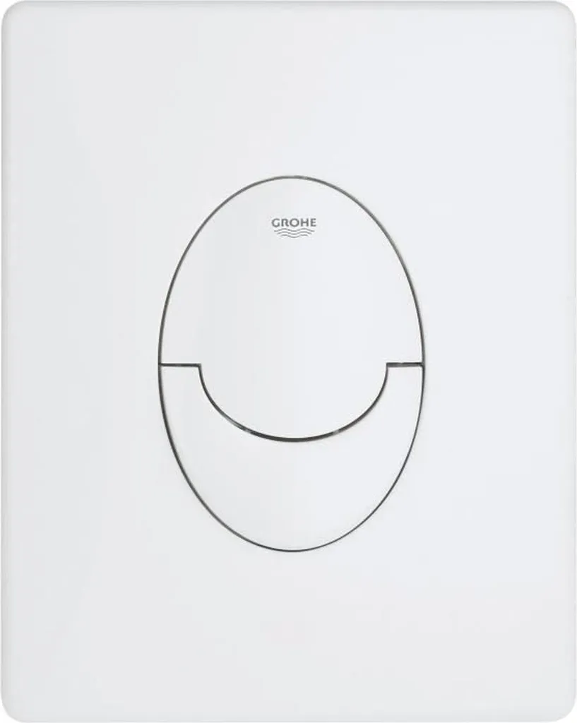 Plaque WC GROHE Start 156x197 mm blanche avec technologie EcoJoy
