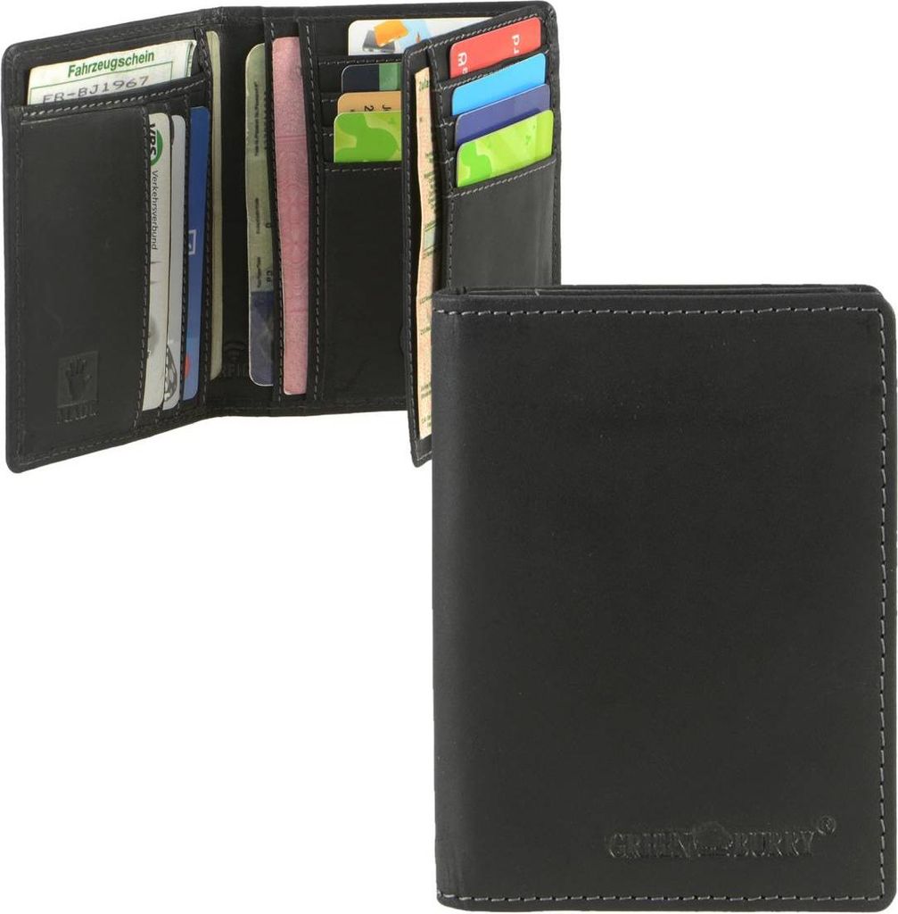 Greenburry Leder Ausweismappe RFID Kartenetui Vintage Produktbild 