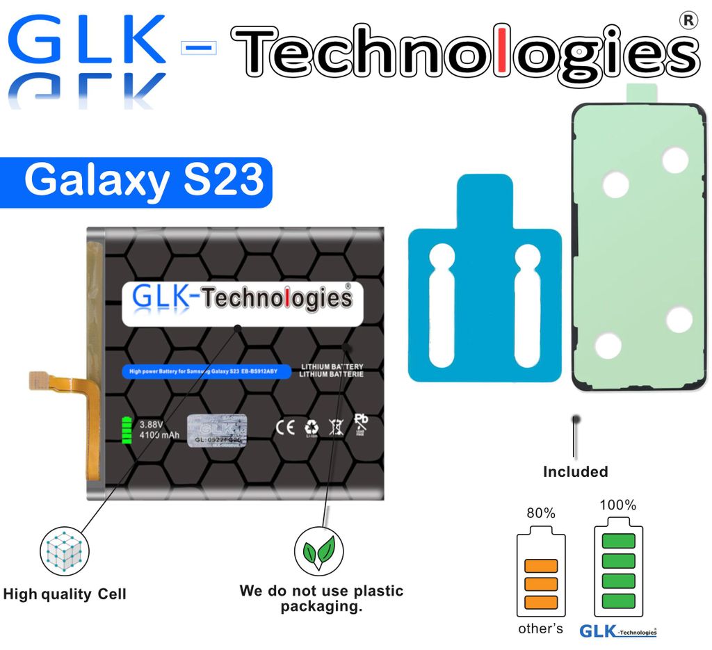 GLK-Technologies für Original Samsung Galaxy S23 Akku Batterie EB-BS912ABY 2025 B.j Ohne Set