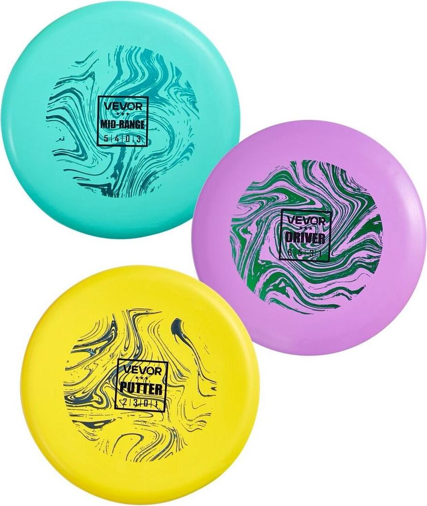 Disc-Golf-Set, 3er-Pack Disc-Golf-Starter-Set, Flugscheiben für Anfänger zum Ganzkörpertraining, mit Putter, Mid-Range, Driver, PDGA-, für den ...