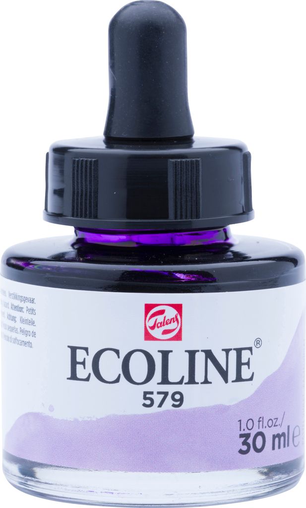 Ecoline Flüssige Wasserfarbe Flasche 30 ml Pastellviolett 579