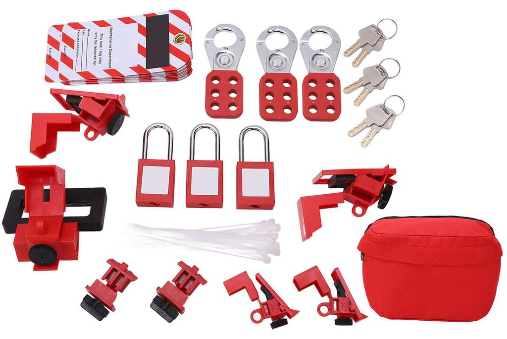 Elektrisches Lockout Tagout Kit Loto Tag Hasp Vorhängeschloss Breaker Lock Out Device Aufbewahrungstasche für den industriellen Einsatz