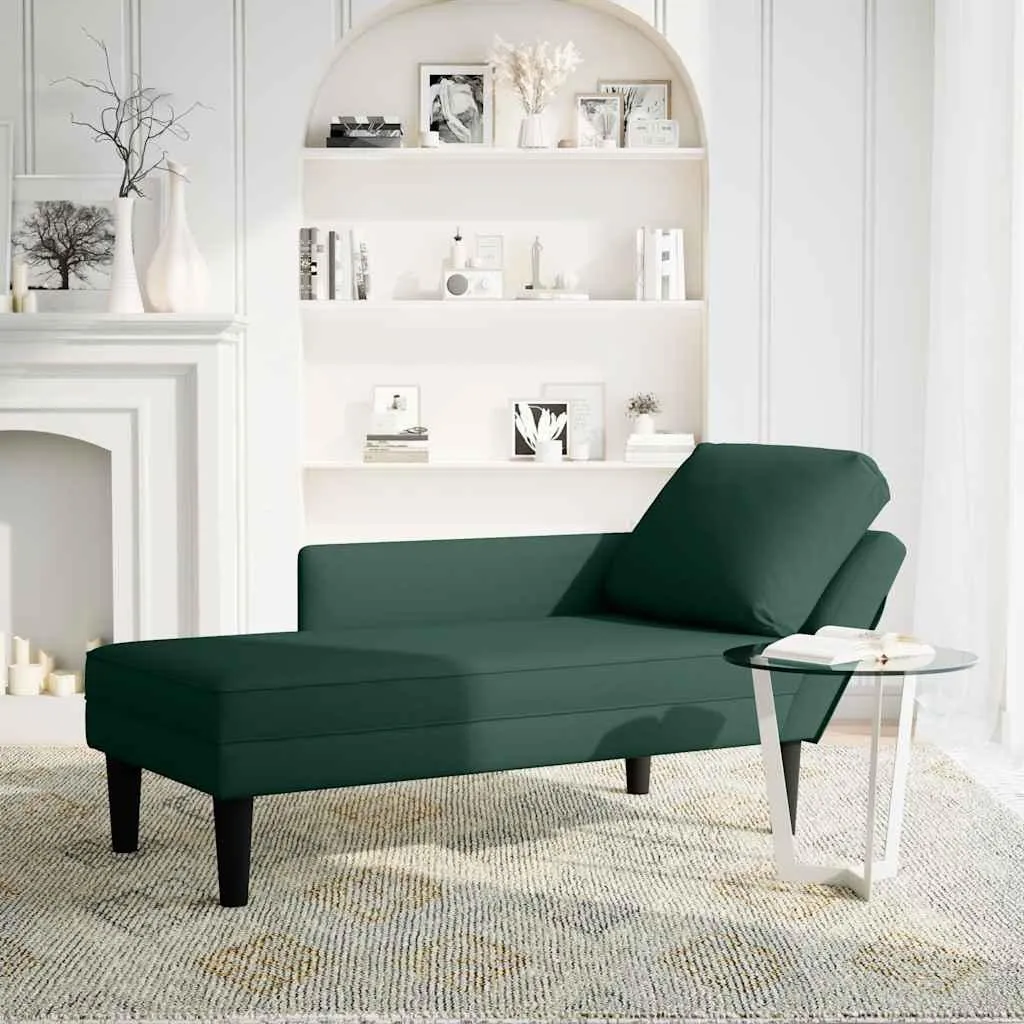 Chaise Longue Elegante Velluto Verde vidaXL | Arredo Soggiorno Moderno