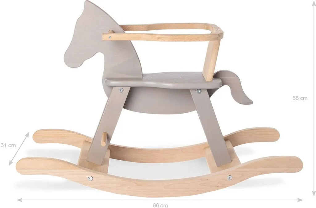 Cheval à bascule sécurisé en bois de hêtre - Stable et robuste Rootz - 2