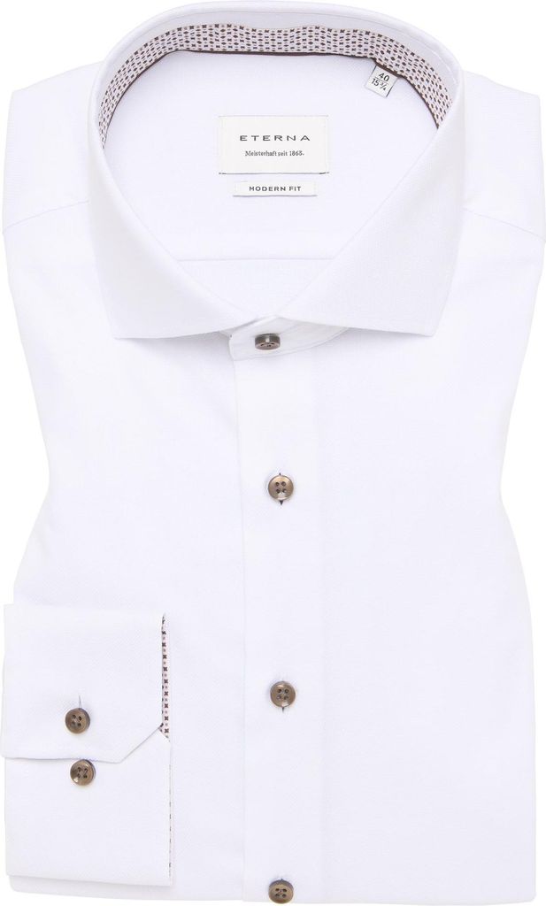 Eterna - Modern Fit - Herren Langarm Hemd (8461 X94V), Größe:40, Farbe:Weiß (00)