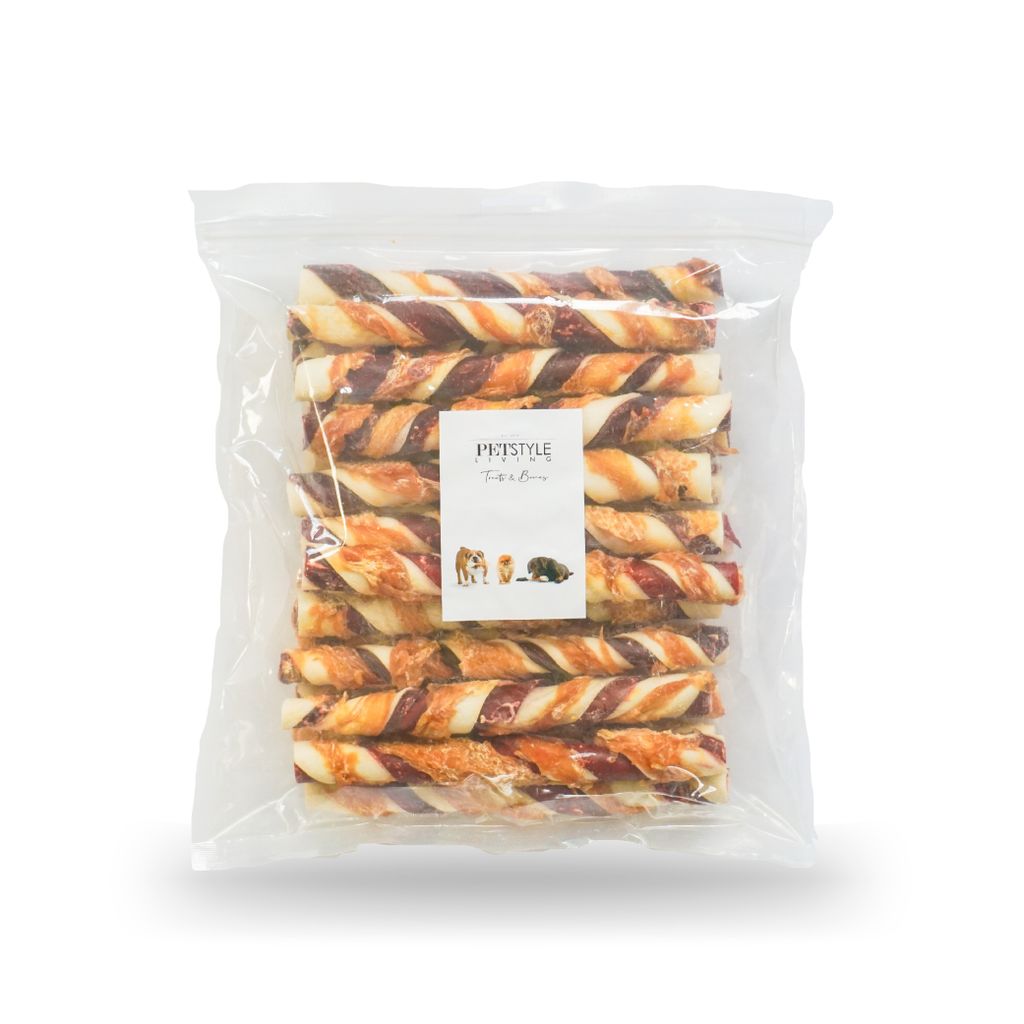 Petstyle Living Kaustaben mit Huhn & Rind 20cm - Hundesnack - 20 Stück