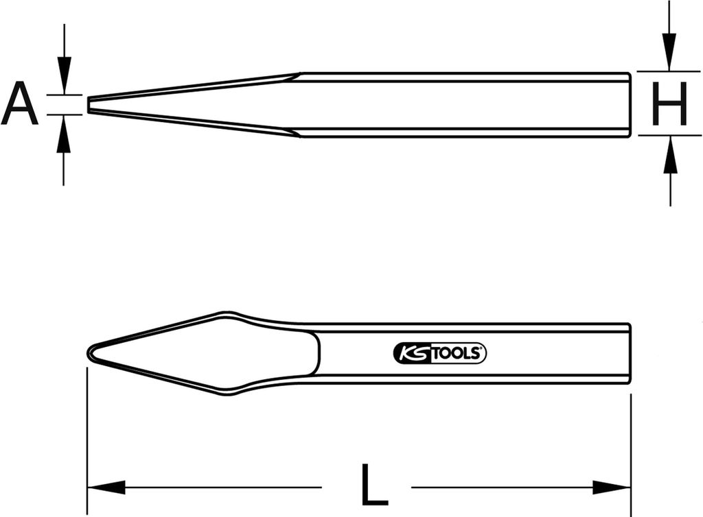 KS Tools BRONZEplus Kreuzmeißel, 300mm, 963.2473