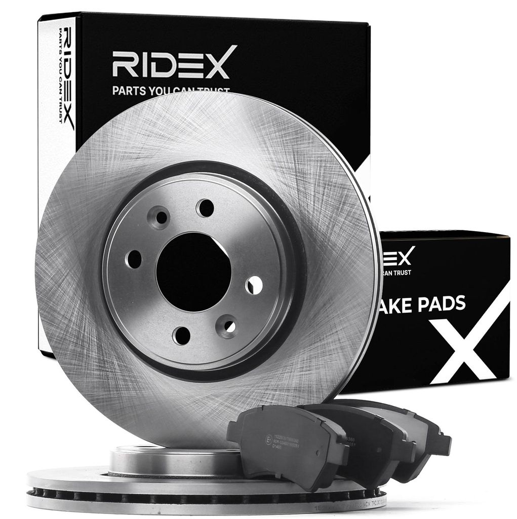 RIDEX Bremsenset Vorne Bremsscheiben Beläge Satz für RENAULT KANGOO (KC0/1) 280,0mm