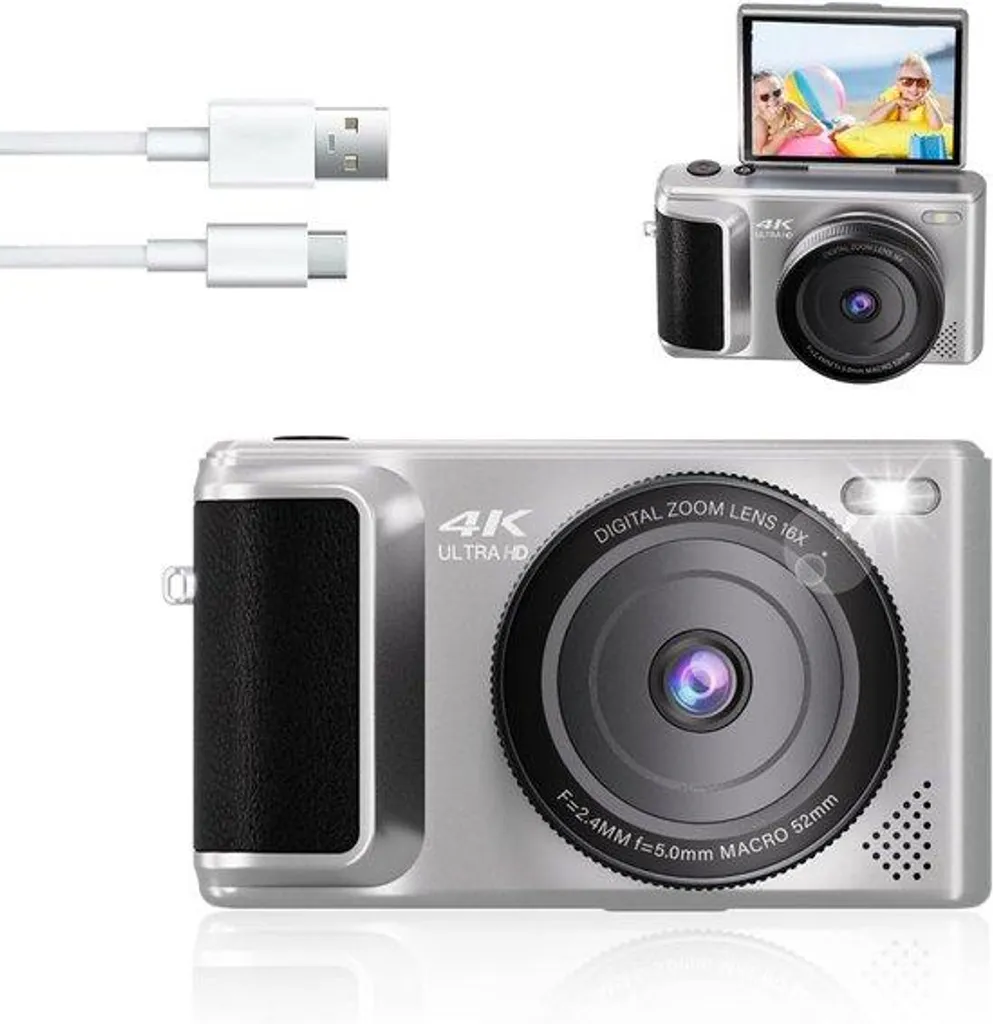 Appareil photo numérique 4K compact idéal pour voyage et vlogs YouTube