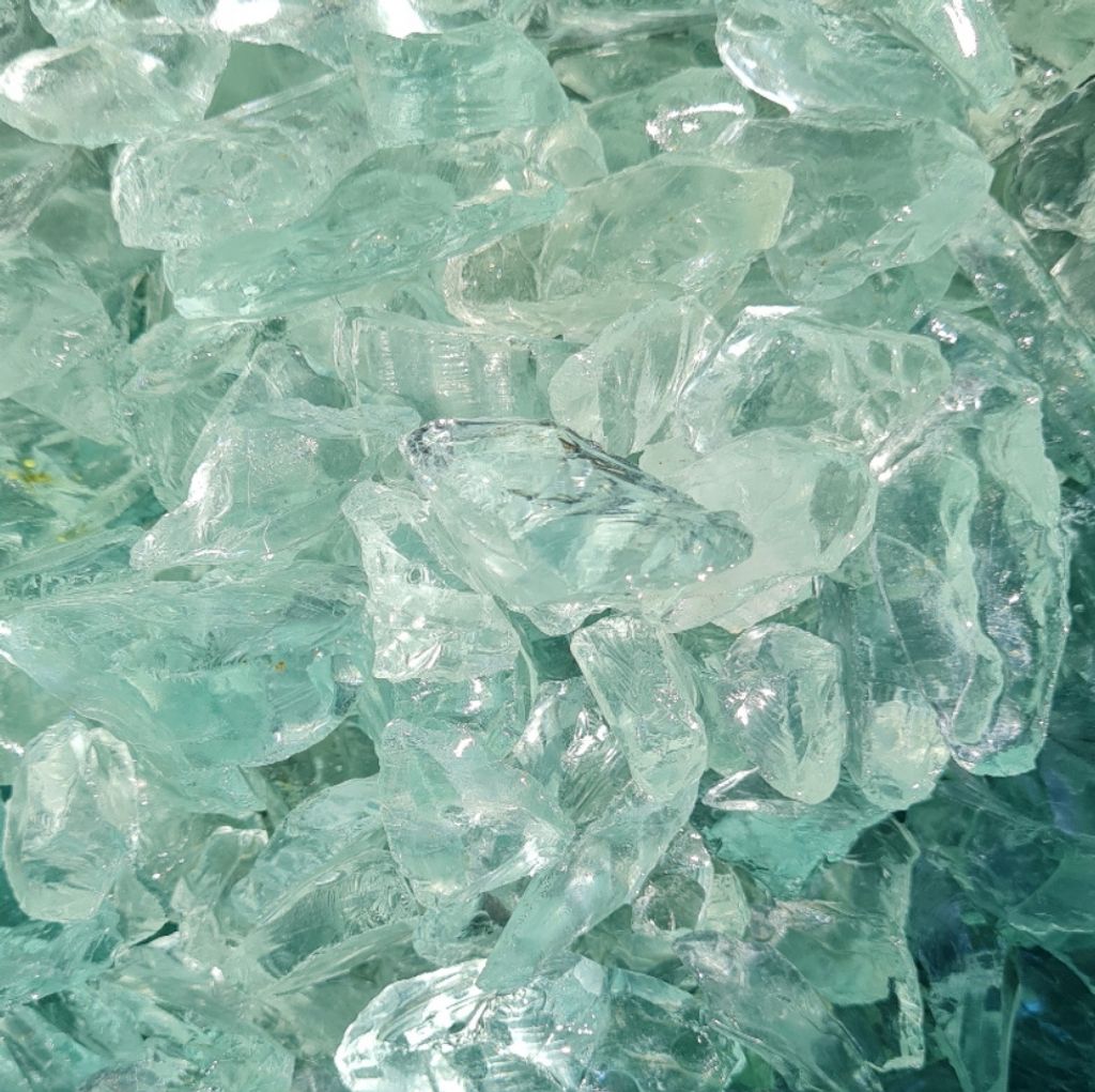 Türkisfarbener Glas-Splitt 1–3 cm 5 kg – Dekoratives Glas Produktbild 