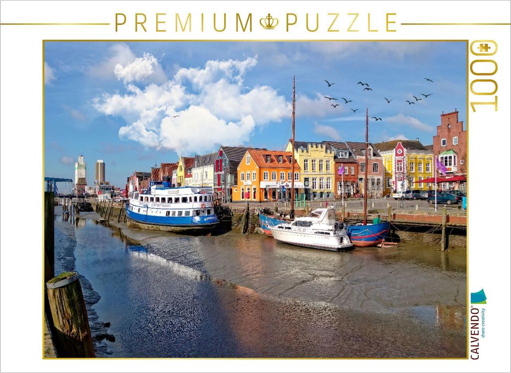 CALVENDO Puzzle Husum 1000 Teile Puzzle quer | 1000 Teile Lege-Größe 64x48cm Foto-Puzzle für glückliche Stunden