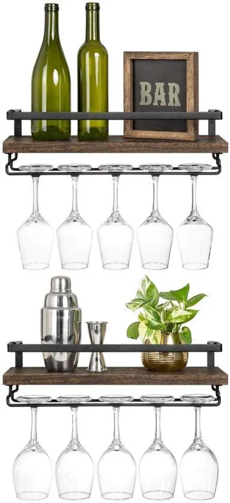 Rangement vin pour cuisine et salle à manger - Casier mural bois design