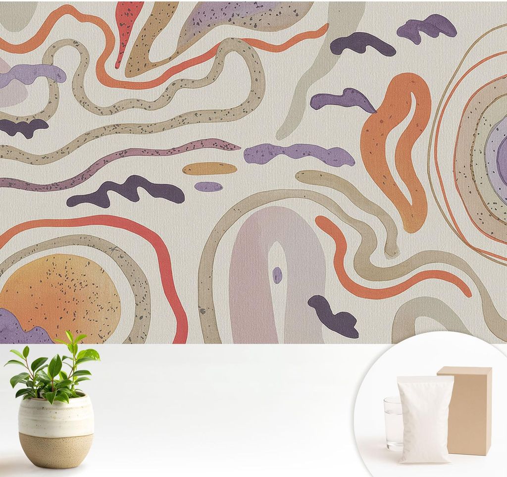 Fototapete - 104x70 cm - Tapete - Wandtapete - Wandbilder - Dekofolie - Tapete Folie - Wand - Dekoration - Wohnzimmer - Abstrakte Muster