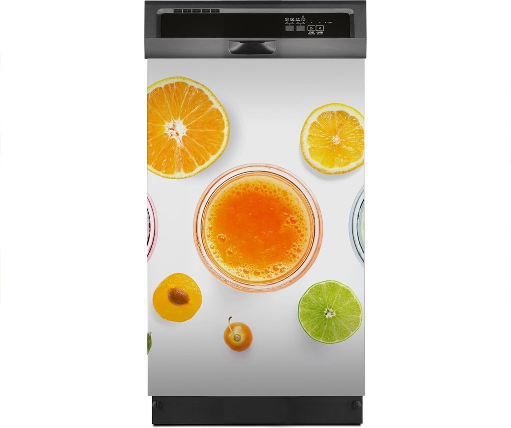 Aufkleber sticker 45x70 cm Dekorative folie Spülmaschine - Farbige Früchte Orange