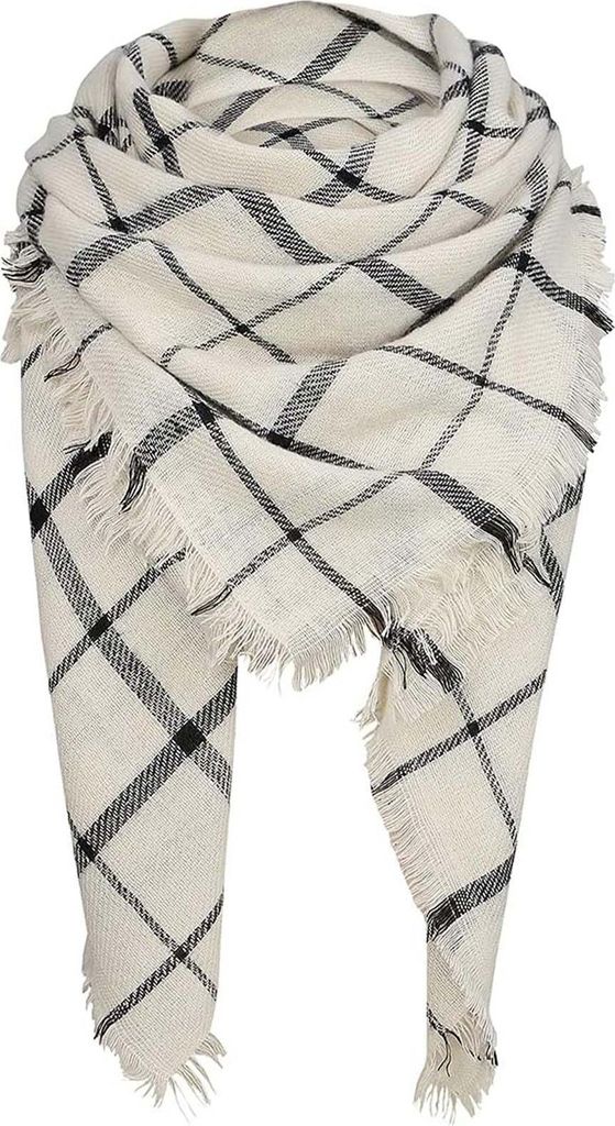 OKWISH Schals, Damen Schal Herbst/Winter, Kunstkaschmir-Schal mit Karomuster, Wendbar, Weich und warm, Ideal als Stola, Halstuch oder modische Übe...