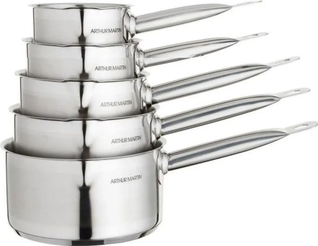Batteria Pentole Inox Arthur Martin 5 pezzi - Professionale per Induzione
