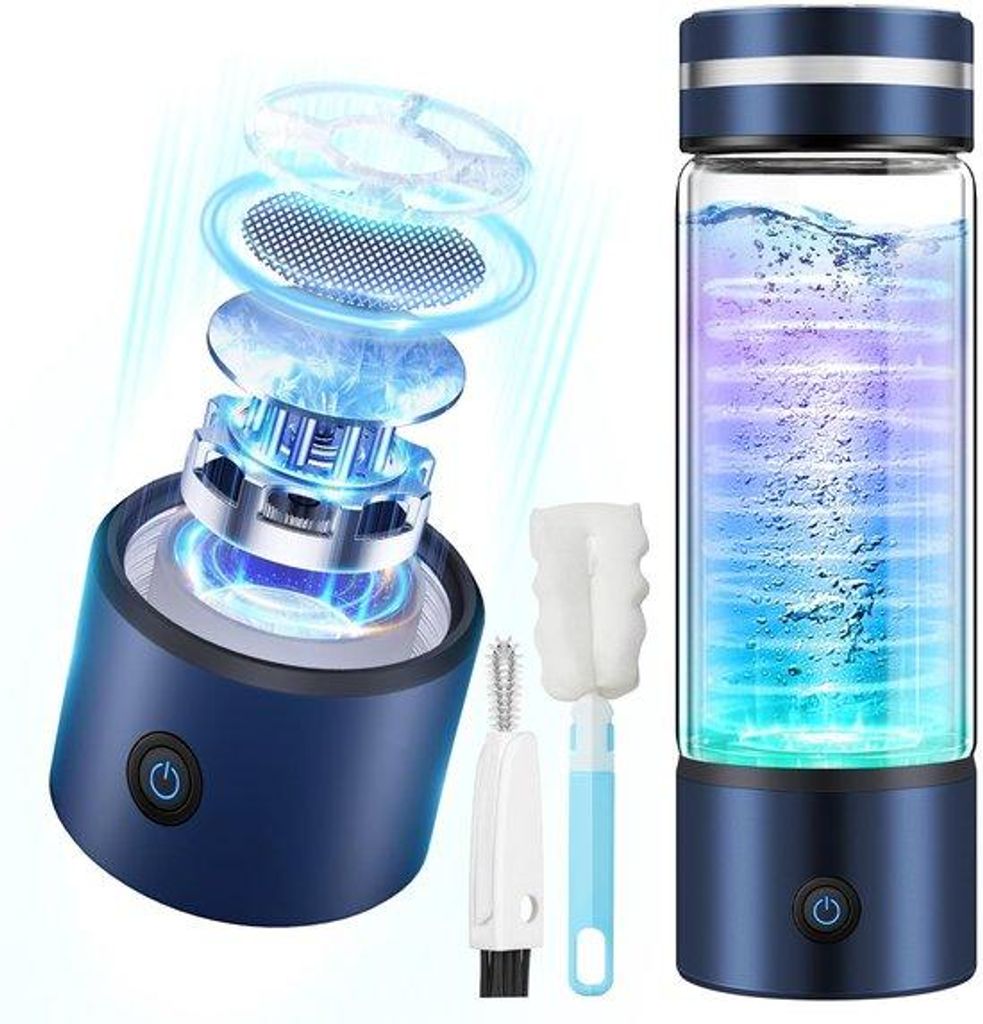 Hydrogen-Wasserflasche mit 8nmO2-H2-Trenntechnologie, 420 ml, 6850 PPM, Wasserstoffkonzentratie bis zu 2 x 3 Minuten