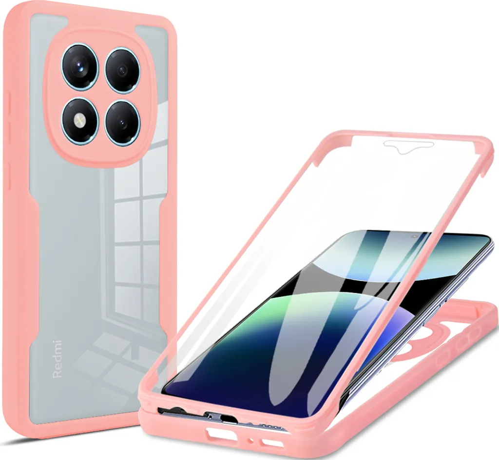 Cover Antiurto Rosa Xiaomi Redmi Note 14 Pro 4G 360 Gradi