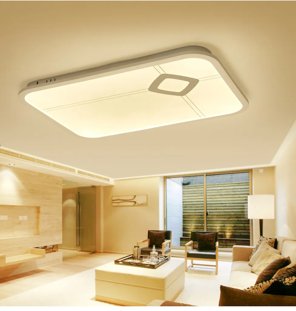 Plafonnier LED Salon et Chambre 60x45cm Télécommandé Ambiance Variable