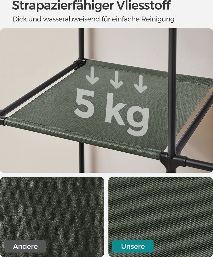 SONGMICS Kleiderschrank faltbare Garderobe mit Produktbild 5