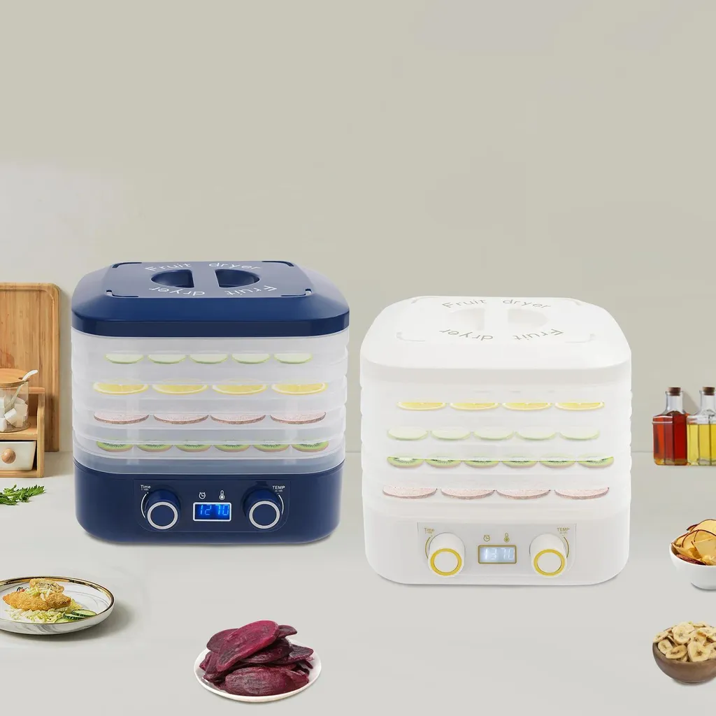Essiccatore Frutta e Verdura Blu 5 Ripiani - Essiccatore Automatico Casa - 5