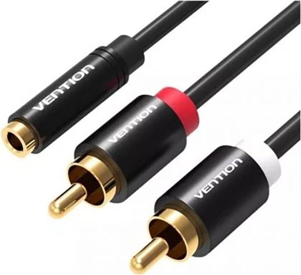 Vention Vab-r01-b100 Buchse Zu Rca-kabel 1 M 3.5 Mm Golden Golden One Size