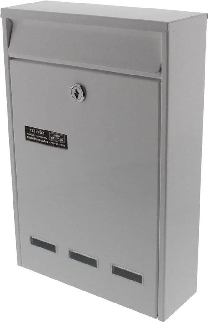 Boîte postale murale A5 design blanc en inox pour courrier et enveloppes