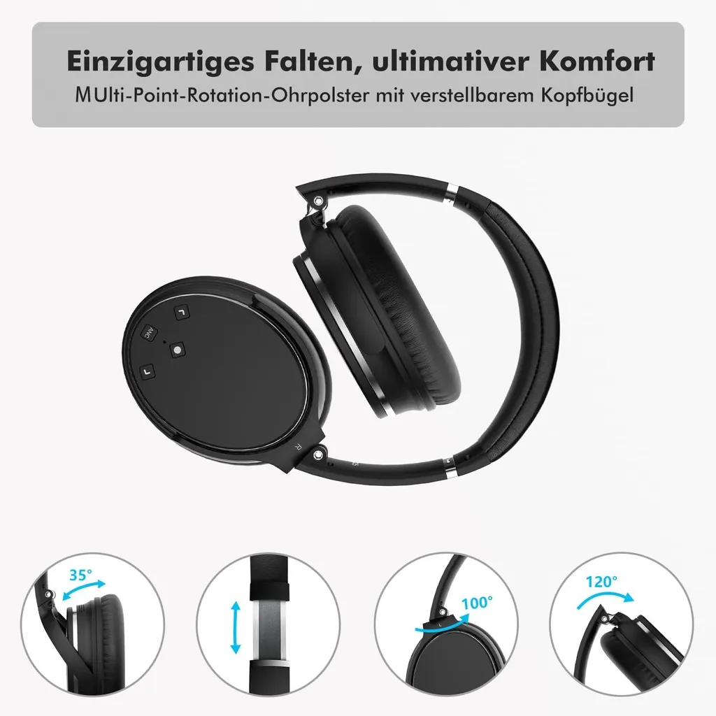 Cuffie Over-Ear ANC Next-Gen: Bluetooth 5.3 e Fast Charge 50H - 6