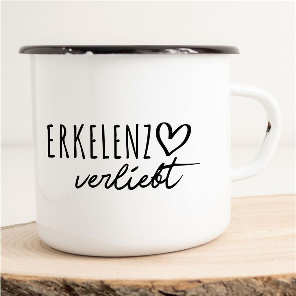 Huuraa Emaille Tasse Erkelenz Geschenk Kaffeebecher Vintage 300ml Erkelenz Präsent