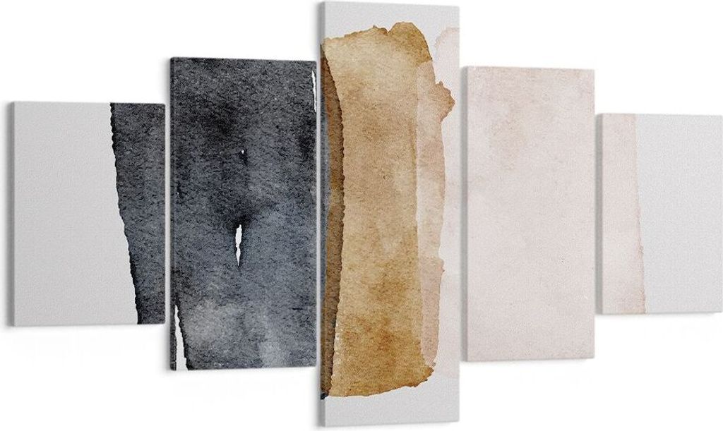 Bild auf Leinwand - Leinwandbild - 5 Teile - Abstraktion die Farben Aquarell - 125x70cm - Wand Bild - Wanddeko - Wandbilder - Leinwanddruck - Bilde...