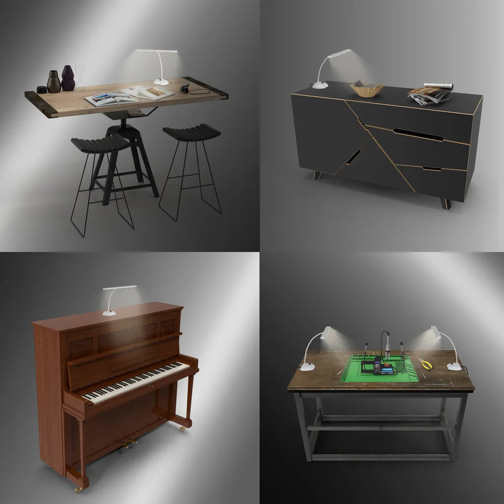 Lampe de piano LED blanche Proline dimmable haute précision visuelle - 8