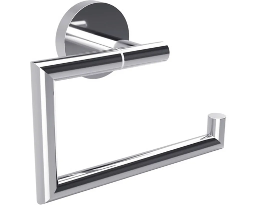 Support papier WC chromé sans couvercle à fixation invisible 15cm