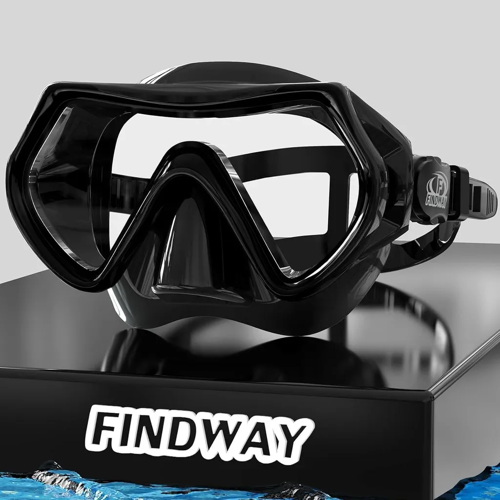Masque de Natation et Snorkeling Adulte Verre Trempé HD Coloris Noir
