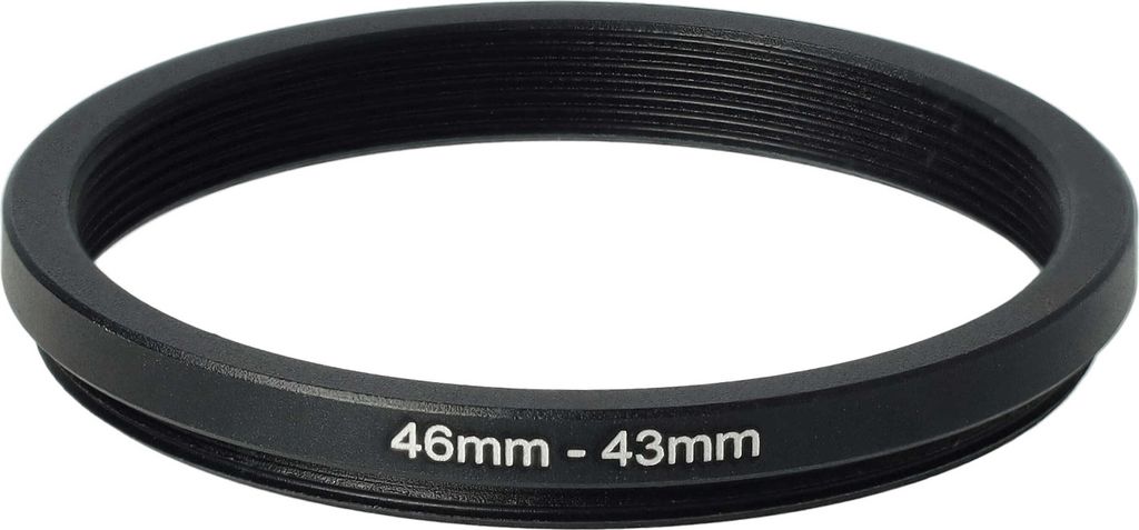 vhbw Step-Down-Ring Adapter 46 mm auf 43 mm für Kamera Produktbild 