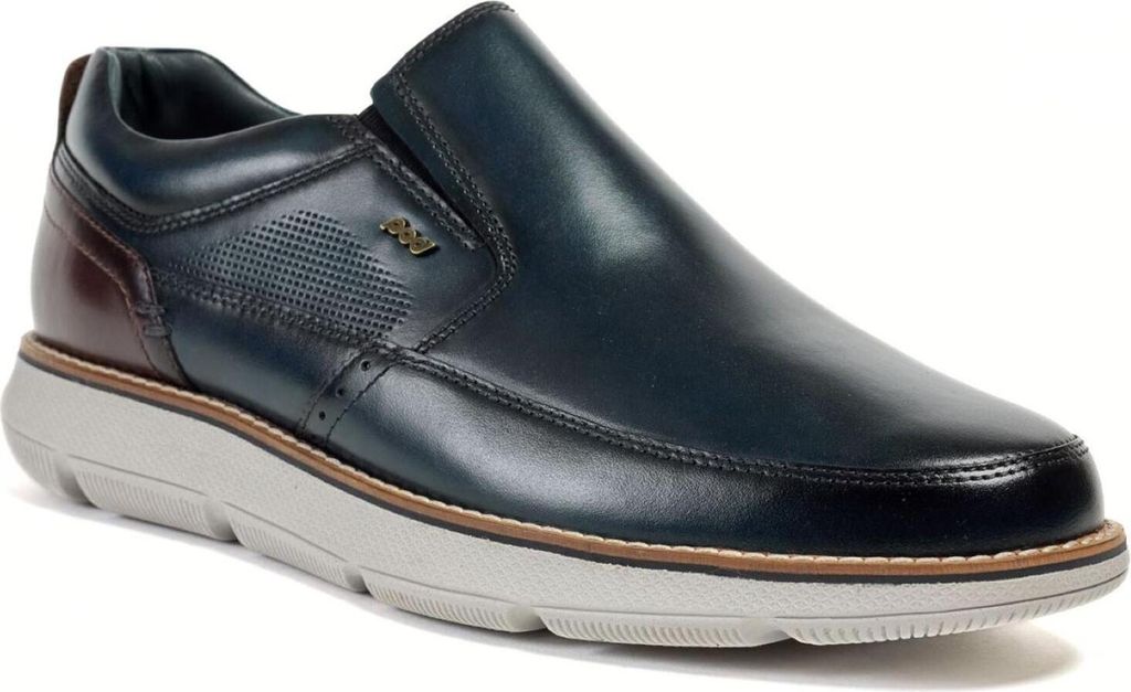 POD - Herren Freizeitschuhe "Fowler", Italienisches Leder FS11753 (45,5 EU) (Marine)