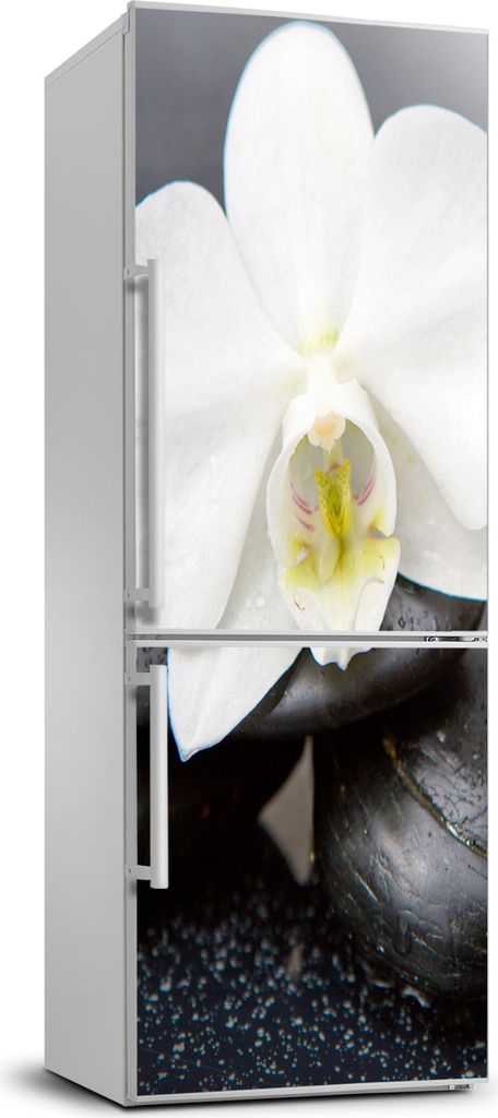 Tulup Kühlschrankdekoration - 70x190 cm - Aufkleber auf dem Kühlschrank - Orchidee