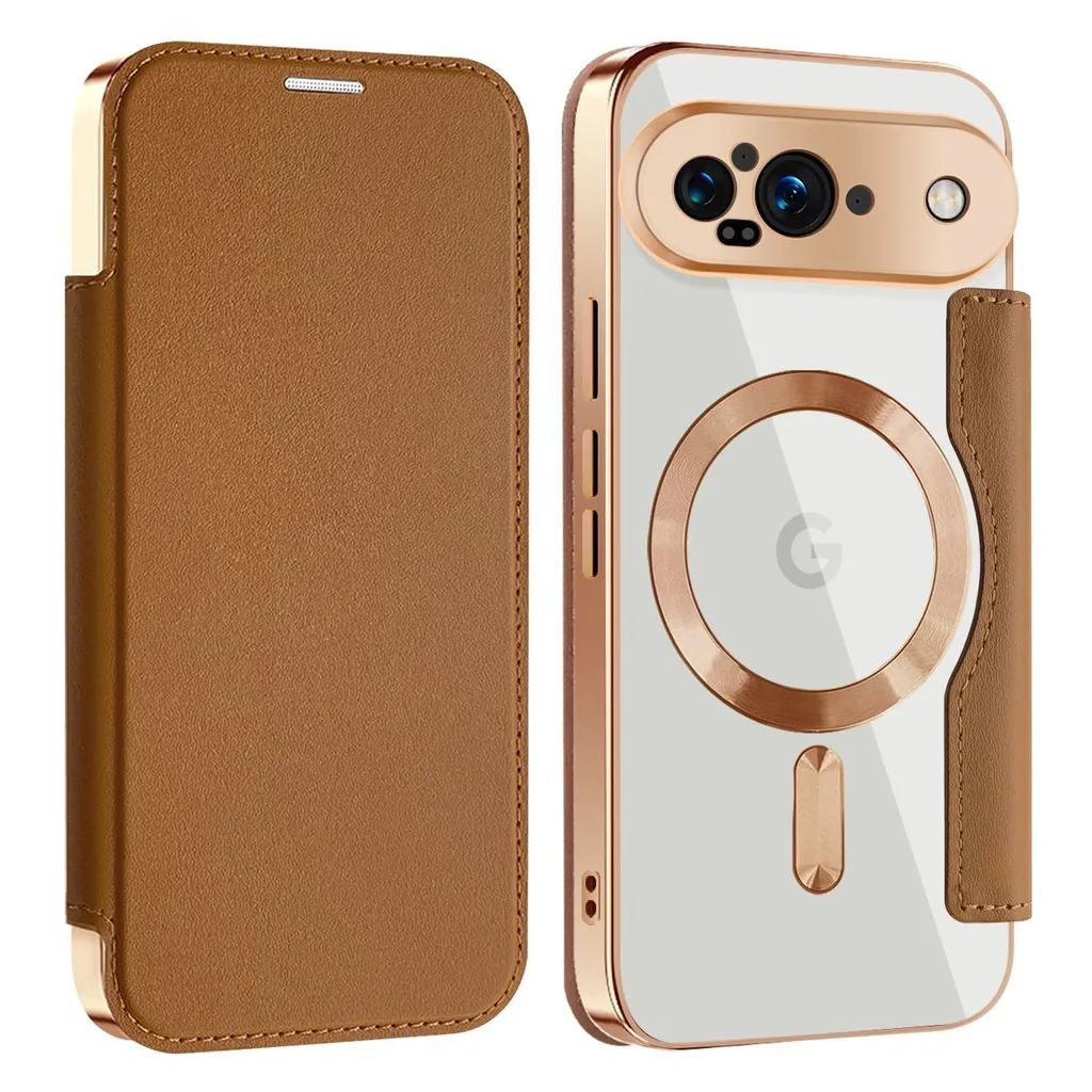 Suncase - Custodia in pelle compatibile con Google Pixel 3a, con