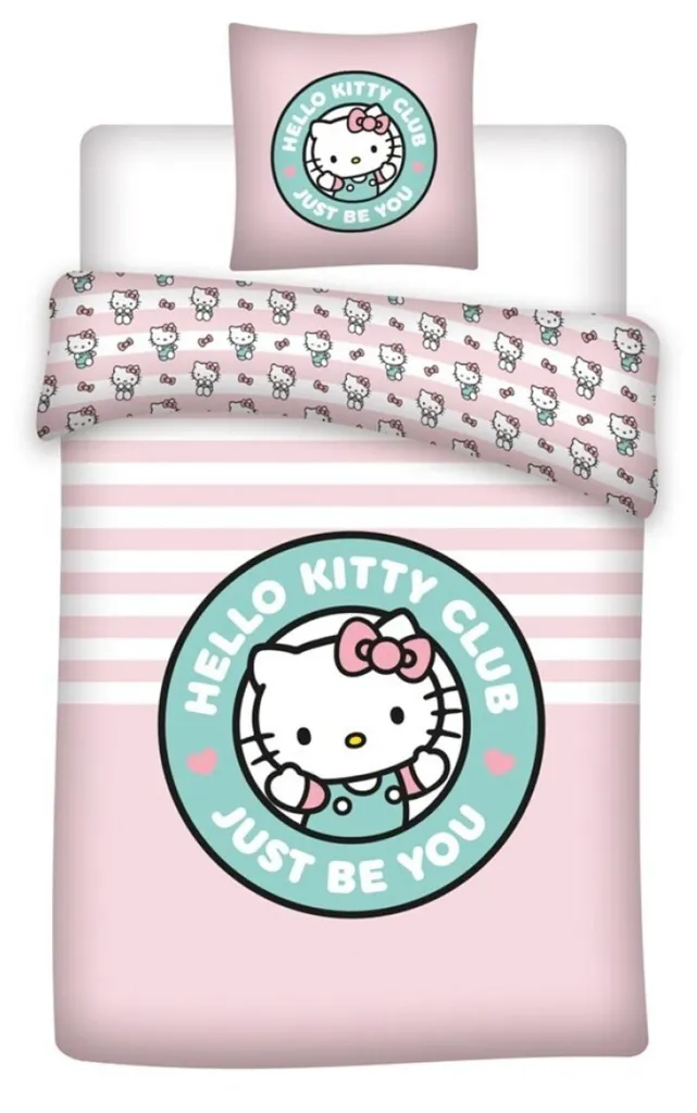 Housse de couette 140x200 Hello Kitty Just Be You en matière polycoton