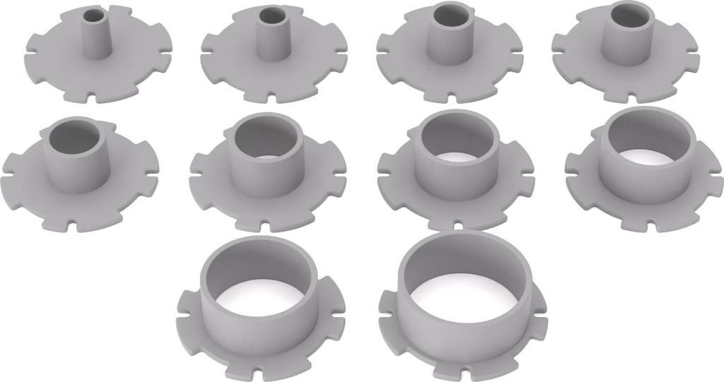 PRIWAS Kopierhülsen-Set passend für Bosch Oberfräsen und Kantenfräsen | Kopierringe passend für Bosch Fräsen - Typ A Set 2